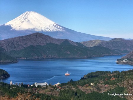 箱根の富士見峠から富士山